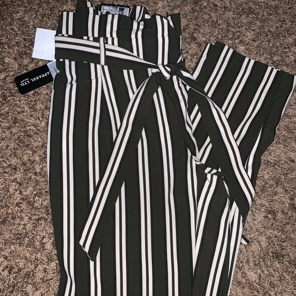 Olive Green, Small Flowy Formal Pants